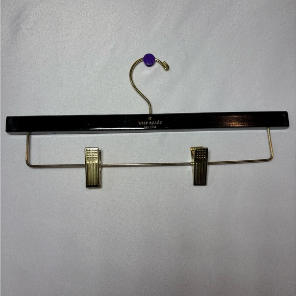Kate Spade Black and Gold Wooden Pant/Skirt Hanger Bundle of 4 - Picture 2 of 6
